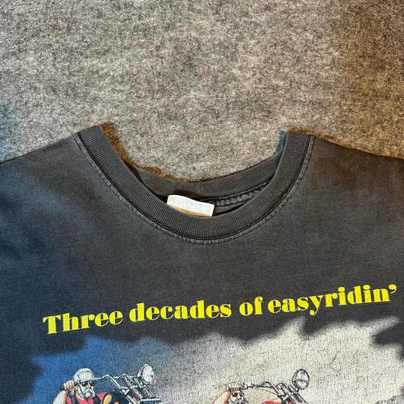Vintage Easyriders 30 Years T Shirt Mens XL Black Graphic Motorcycle Tee - Picture 12 of 15